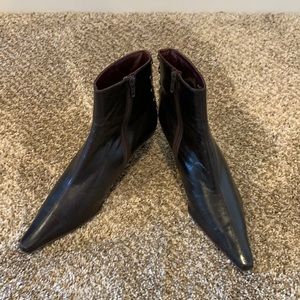 Leather COACH Pointed toe booties